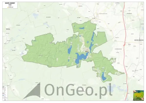 Mapa gminy Osiek